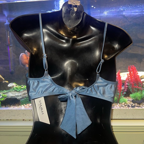 New with tags ladies gun metal blue bikini top multiple sizes - Picture 2 of 6